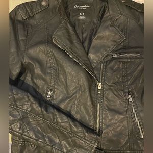 AEROPOSTLE Vegan Black Leather Jacket M